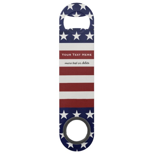 Amerikanische USA-Flaggen-patriotische am 4. Juli Speed Flaschenöffner (Rückseite)