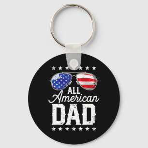 Amerikanische Vater 4. Juli Vatertag Sungles Fami Schlüsselanhänger