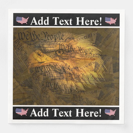 Amerikanische Verfassung Bald Eagle Serviette (Vorderseite)