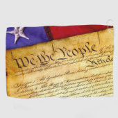 Amerikanische Verfassung Golfhandtuch (Horizontal)