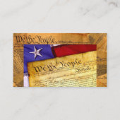 Amerikanische Verfassung Wir Menschen Visitenkarte (Vorderseite)