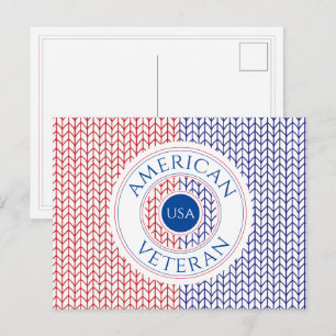 AMERIKANISCHE VETERAN-Postkarte Postkarte