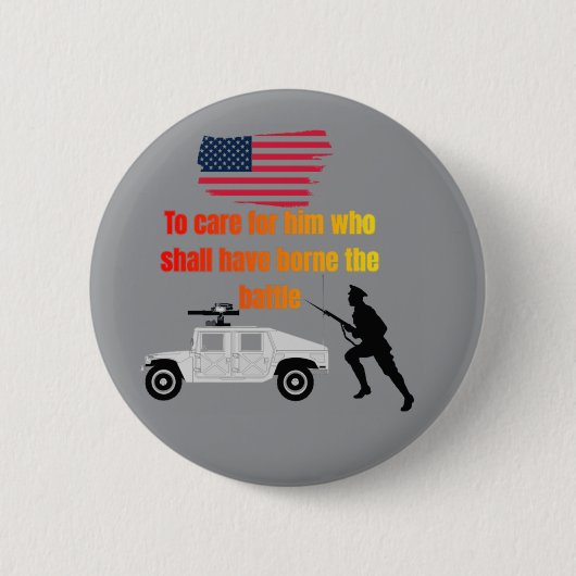 Amerikanische Veteranen grau Button (Vorderseite)