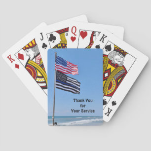 Amerikanische Veteranen spielen Karten Spielkarten