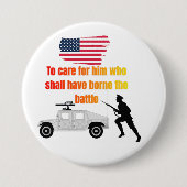 Amerikanische Veteranen weiß Button (Vorderseite)
