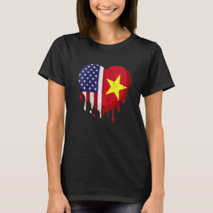 Amerikanische vietnamesische Heritage Month Flag H T-Shirt