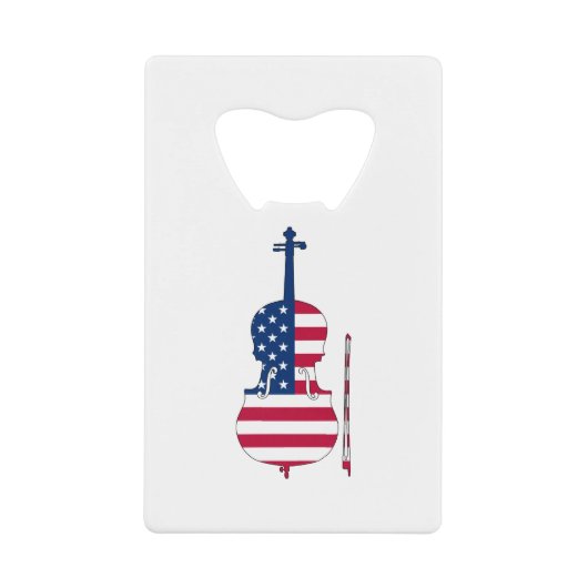 Amerikanische Violine Geldbeutel Flaschenöffner (Vorderseite)