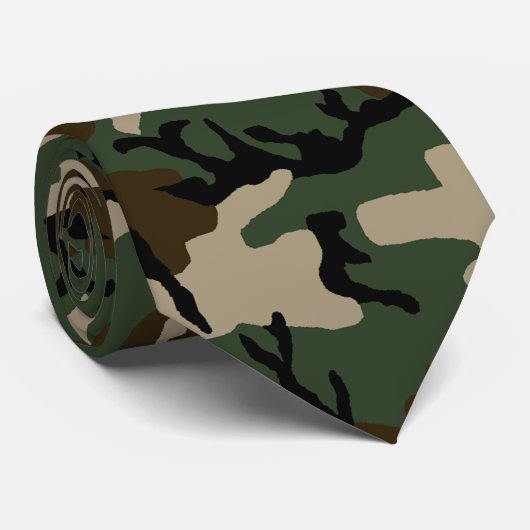 Amerikanische WaldCamouflage Krawatte (Gerollt)