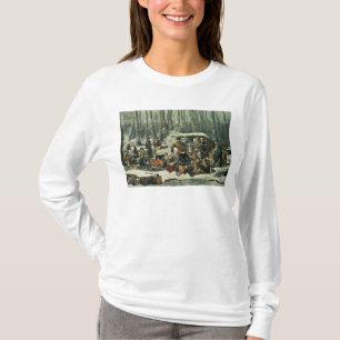 Amerikanische Waldszene - zuckernder Ahorn, 1856 T-Shirt
