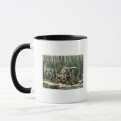 Amerikanische Waldszene - zuckernder Ahorn, 1856 Tasse (Links)
