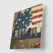 Amerikanische Wanduhr Bostons, Stadt-Stadtbild MAs (Winkel)