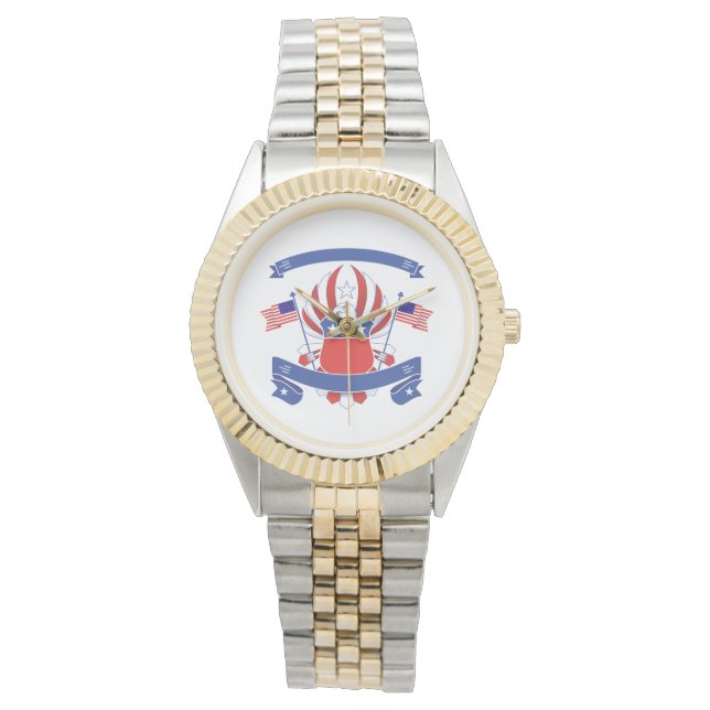 Amerikanische Wappen Armbanduhr (Vorderseite)