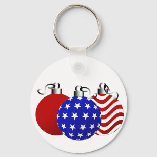 Amerikanische Weihnachtsfeier Schlüsselanhänger