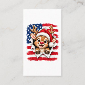 Amerikanische Weihnachtsrentier Telefonnummerkarte
