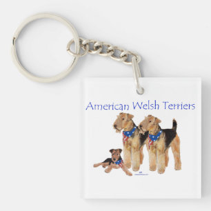 Amerikanische Welsh Terrier Schlüsselanhänger