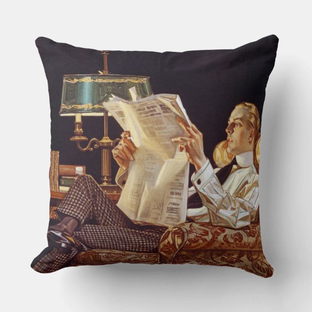 Amerikanische Werbung, Arrow Shirt Collars, 1914 Kissen (Vorderseite)