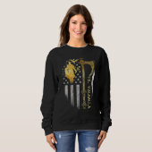 Amerikanische Wikinger-Axtflagge Til Walhalla Nord Sweatshirt (Vorne ganz)