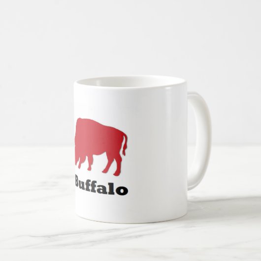 Amerikanische wilde Büffel-Tasse Kaffeetasse (VorderseiteRechts)
