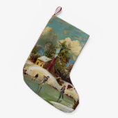 Amerikanische Winter-Leben-Weihnachtsszene Kleiner Weihnachtsstrumpf (Vorderansicht (hängend))