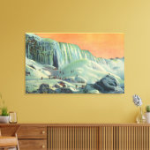 Amerikanische Winter-Rückgänge mit Sonnenuntergang Leinwanddruck (Insitu (Wohnzimmer))