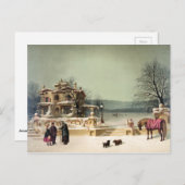 Amerikanische Winterlandschaft Postkarte (Vorne/Hinten)