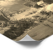 Amerikanische Winterzeit mit Sepia-Filter Poster (Ecke)