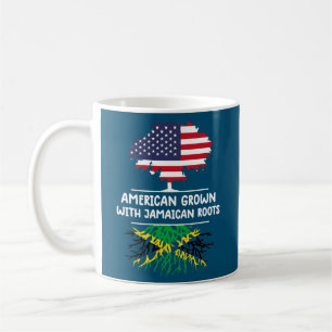 Amerikanische Wurzeln unter der Jamaikanischen Fla Kaffeetasse