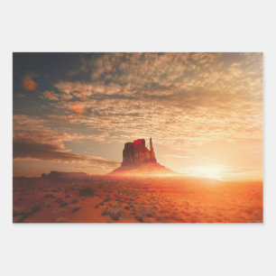 Amerikanische Wüste im Morgengrauen Geschenkpapier Set