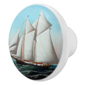 Amerikanische Yacht von Antonio Jacobsen Keramikknauf (Rechts)