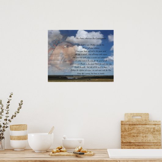 Amerikanische Zehn Gebote Poster (Küche)