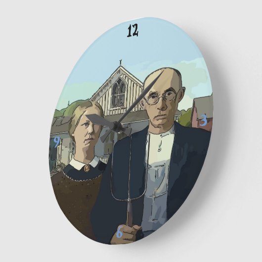 Amerikanische Zeit, berühmte Kunst Große Wanduhr (Winkel)