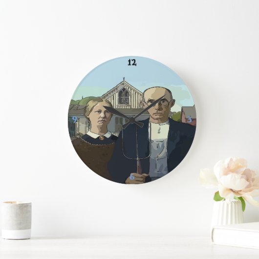 Amerikanische Zeit, berühmte Kunst Große Wanduhr (Zuhause)