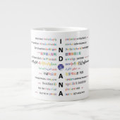 Amerikanische Zirkel - Sprachen Indianas ll Jumbo-Tasse (Vorderseite)