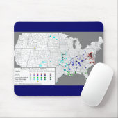 Amerikanische zivile Kriegs-Kampf-Karte Mousepad (Mit Mouse)