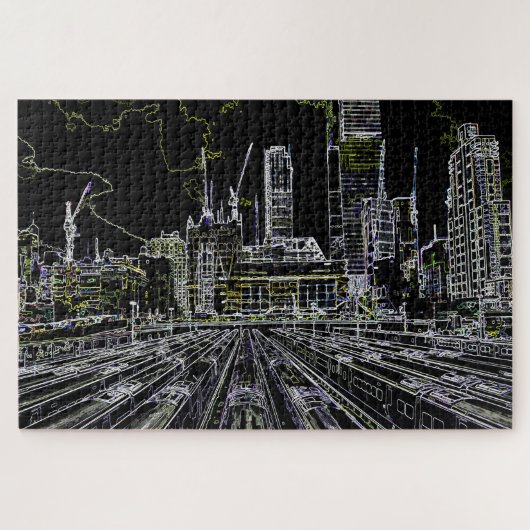 Amerikanische Züge Puzzle (Horizontal)