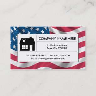 amerikanische Zuhause Visitenkarte