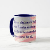 Amerikanische Zusage zur Tasse des Allegiance-Kaff (Vorderseite Links)