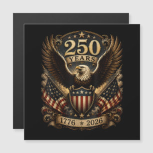 Amerikanischer 1776 2026 250. 4. Juli Patriotische Magnetkarte