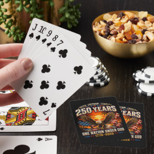 Amerikanischer 1776 2026 250. 4. Juli Unabhängigke Spielkarten