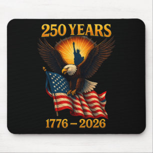 Amerikanischer 250 Jahre Retro Adler Usa Patriotis Mousepad