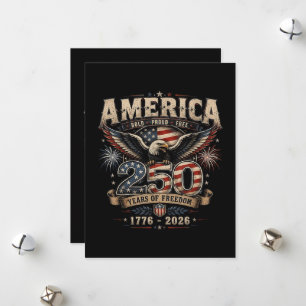 Amerikanischer 250. Jahrestag Patriotischer USA 4. Feiertagskarte