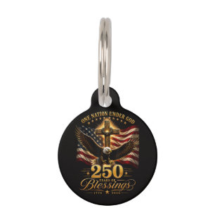 Amerikanischer 250. Jahrestag Patriotischer USA 4. Haustiermarke