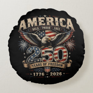 Amerikanischer 250. Jahrestag Patriotischer USA 4. Rundes Kissen