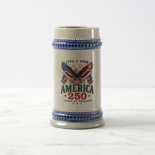 Amerikanischer 250. Jahrestag USA Patriotisch 4. J Bierglas