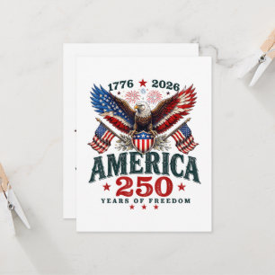 Amerikanischer 250. Jahrestag USA Patriotisch 4. J Einladung