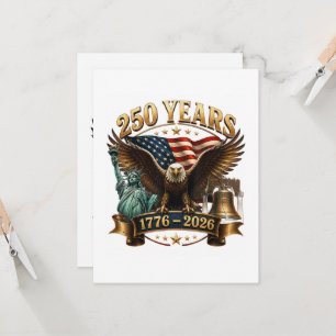 Amerikanischer 250. Jahrestag USA Patriotisch 4. J Einladung