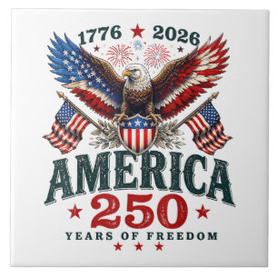 Amerikanischer 250. Jahrestag USA Patriotisch 4. J Fliese
