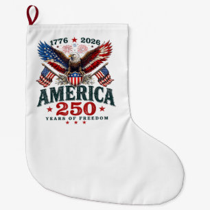 Amerikanischer 250. Jahrestag USA Patriotisch 4. J Großer Weihnachtsstrumpf