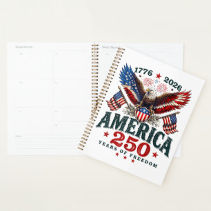 Amerikanischer 250. Jahrestag USA Patriotisch 4. J Planer