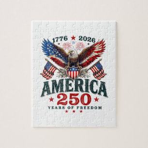 Amerikanischer 250. Jahrestag USA Patriotisch 4. J Puzzle